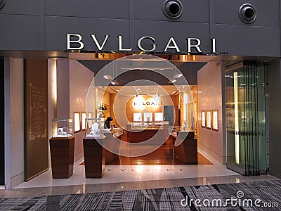 Luxury brand Bvlgari boutique outlet
