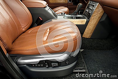Luxury car interior.