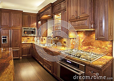 Luxury, contemporary kitchen .