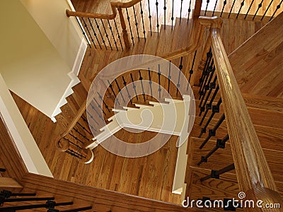 Luxury Descending Wooden Staircase