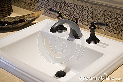 Luxury home bathroom sink.