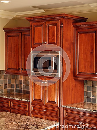 Luxury Home dark wood kitchen cabinet