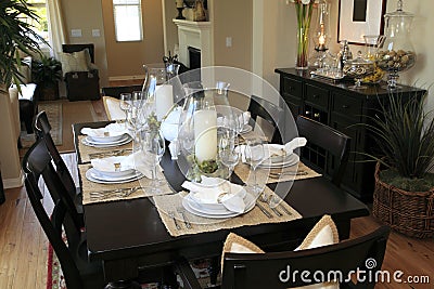 Luxury home dining room.