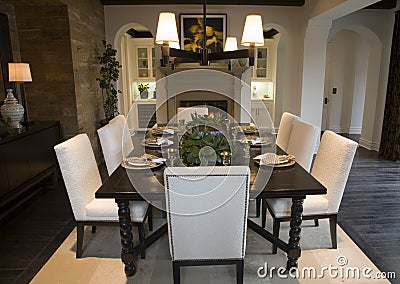 Luxury home dining room.