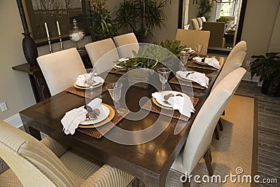 Luxury home dining room.