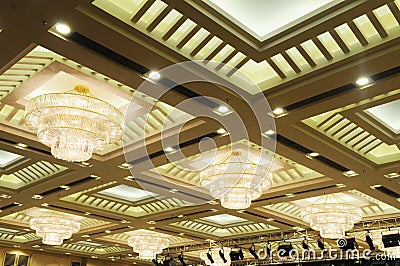 Luxury hotel conference room ceiling