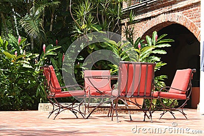 Luxury hotel garden