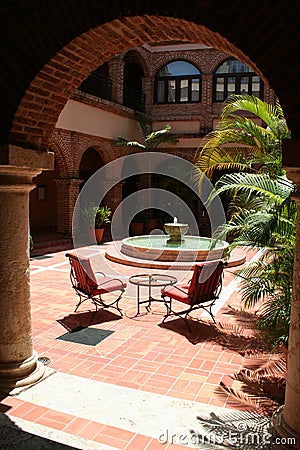 Luxury hotel garden