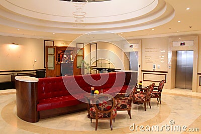 Luxury hotel lobby