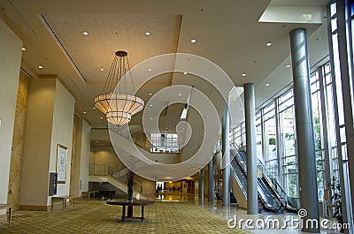 Luxury hotel lobby