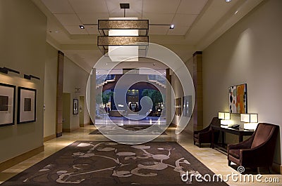 Luxury hotel lobby