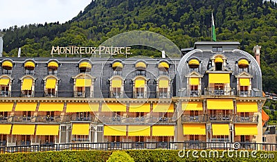 Luxury Hotel Montreux Switzerland Editorial Photography Image