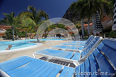 Luxury hotel swimming pool