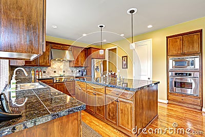 Luxury kitchen room with island