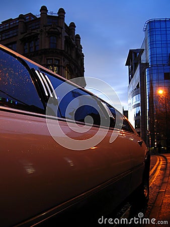 Luxury limousine in Manchester, England