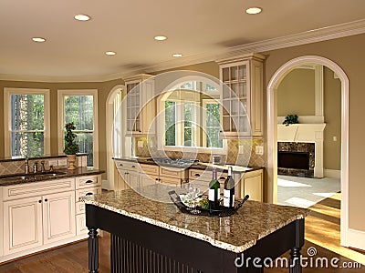 Luxury Model Home Kitchen Island