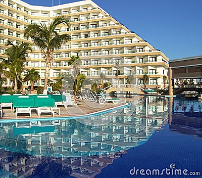 Luxury resort hotel swimming pool