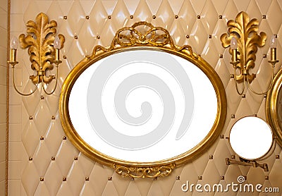 Luxury vintage mirror isolated inside