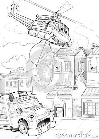 Machines - Artistic Coloring Page Stock Photo - Image: 34635460