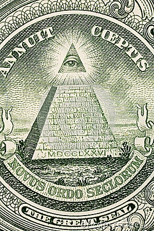 Macro image of one dollar bill