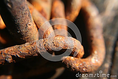 Macro Rusty Chain