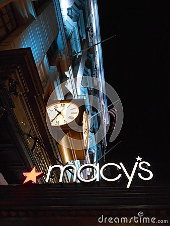 Macy s Sign on Herald Square, New York.