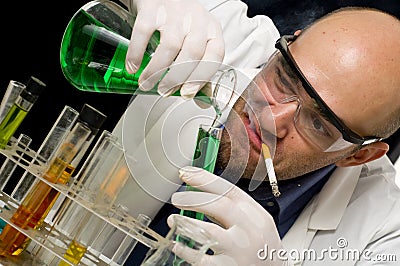 Mad Scientist in the Laboratory