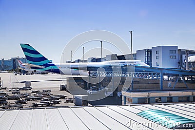 MADRID, SPAIN - MAY 28, 2014: Interior of Madrid airport, departure waiting aria