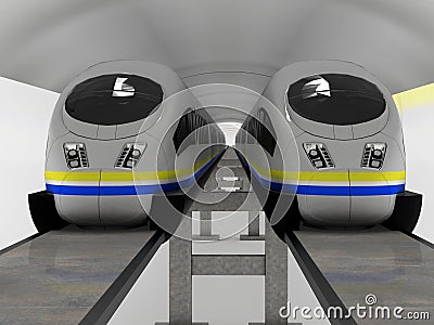 Magnetic levitation train with solar panels #4
