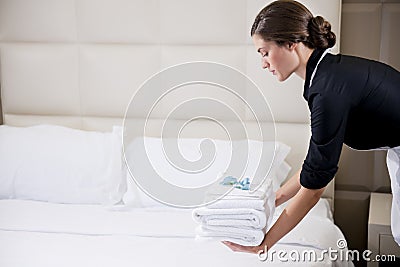 Maid Making Bed