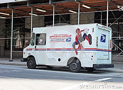 Mail Delivery Truck with Spiderman