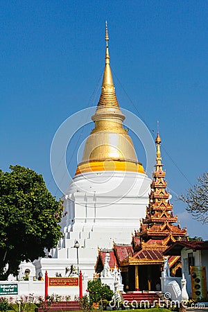 Main entrance of Wat Phra Kaow Don Tao Su Da Cha Ram in Lampang