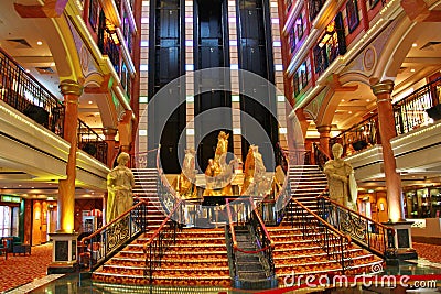 Main lobby of a cruise ship