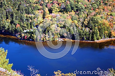 Maine Mountain Lake - Overview Royalty Free 