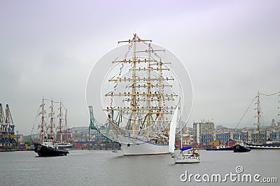 Majestic ship scenic seaside view