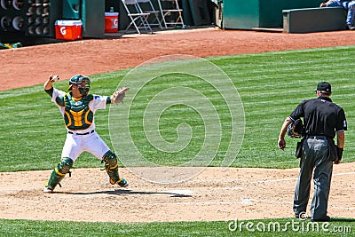 Major League Baseball - Catcher Throwing Ball