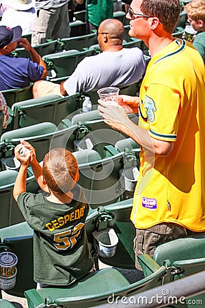 Major League Baseball - Father and Son at a Game