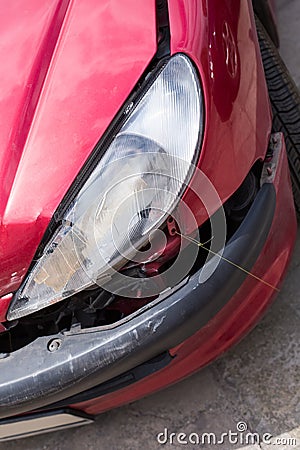 Makeshift repair on a car light