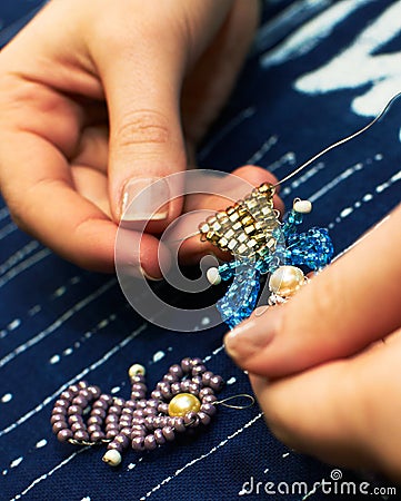 Making a bead doll