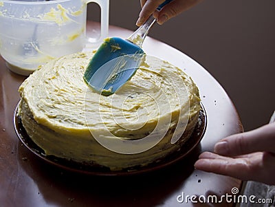 Making cake
