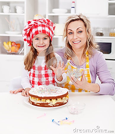 Making a cake for my birthday