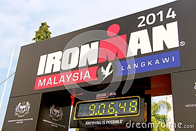 Malaysia Iron man 2014 the end of the race clock