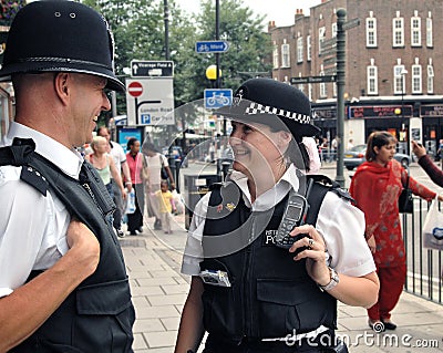 London police officers on the beat