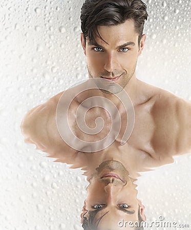 Male model with reflection