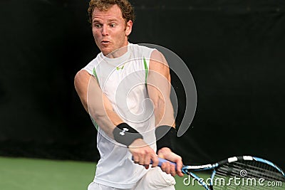 Male Professional Tennis Player Backhand