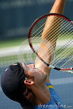 Male Professional Tennis Player Serve