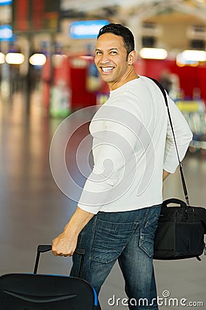 Male traveller airport