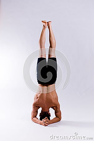 Male yoga model