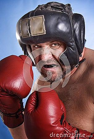 Man with boxing gloves