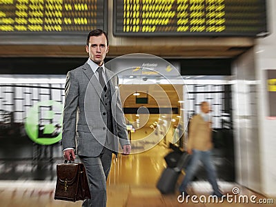 Businessman in airport